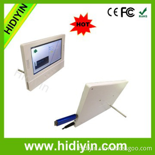 7 inch white digital photo frame with alarm clock